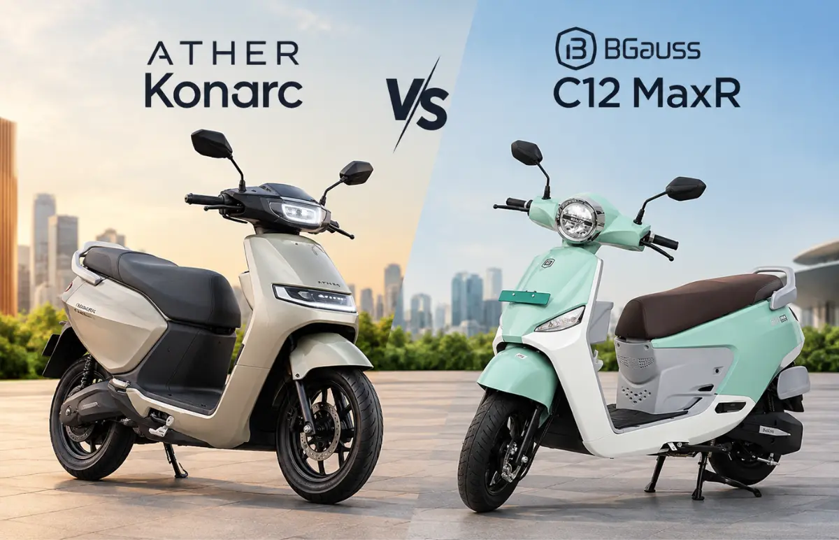 Ather Konarc vs BGauss C12 MaxR: Price, Range, Battery, Features & Key Differences Featured Image